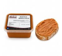 Manteca Ibérica Roja 500g con Pimentón - Auténtica Manteca Colorá Andaluza de Textura Suave - Untable Tradicional Sin Alérgenos, Especial para Tostadas Calientes, Tapas y Base de Guisos Caseros