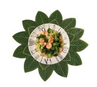 Mantel aislante del calor - Base lavable en forma de hoja tropical, reutilizable, antideslizante, decoración de mesa de comedor resistente al calor, accesorio decorativo de la selva | Verde