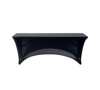Funda elástica para mesa rectangular de 180 cm negro aktive