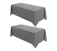 Mantel Antimanchas 150 x 310 cm Mantel de Lino, Impermeable, Antimanchas Manteles de Mesa Impermeable para Mesa de Comedor, Gris