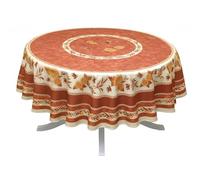 Mantel antimanchas con diseño de girasol de abeja - rectangular o redondo, varios tamaños, fácil de limpiar, estilo provenzal para cocina y jardín (ladrillo, 180 cm)