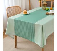 Mantel Antimanchas Impermeable 140 x 100 cm Mantel Mesa Rectangular Hule Lavables Vintage Toalha de Mesa Decorativo para Cocina Comedor Exterior Cumpleaños Buffet Verde Agua Menta