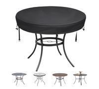 Mantel circular impermeable para mesa de jardín, a prueba de polvo, protector de mantel anti-UV para camping, bufé, , comedor