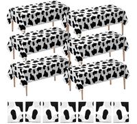 Mantel con estampado de vaca Bedwina (paquete de 6), 137 x 183 cm, ideal para fiestas tem ticas de vacas y cumplea os de vacas, ideal para picnic