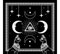 Mantel cuadrado de franela para tarot, altar, juego de cartas, astrología, oráculos, cubierta de mesa, mantel de adivinación, mantel de adivinación, mantel de adivinación, mantel de mesa de juego de