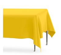 Mantel Cumpleaños,Protector Mesa,Mantel Plastico,Manteles Antimanchas,Mantel Exterior Impermeable,Manteles Desechables,Ropa Mesa Camilla Rectangular,Manteles De Mesa Amarillo 274x137cm Grueso 2 Piezas