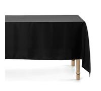 Mantel de 180 x 300 cm, tela 100 % poliéster, mantel rectangular grande para cumpleaños, fiestas, Nochevieja, Halloween, funerales, fiestas, fondo fotográfico y mantel de tela, color negro mate