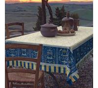 Mantel de algodón azul OPLONTIS B3 de Granfoulard Bassetti 150x250 cm