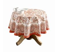 Mantel de cachemira 100 % algod?n Maison d'Hermine para cocina, comedor, mesas redondas, estilo r?stico, ideal para fiestas, bodas, Acci?n de Gracias