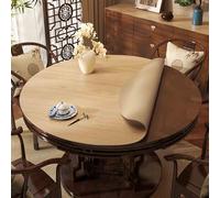 Mantel de cuero resistente al agua para mesas redondas de madera, tapete de mesa de comedor resistente al aceite, almohadilla protectora de escritorio aislada, funda de mesa de cuero duradera