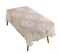 Mantel de encaje atemporal para comedor y eventos especiales, complementa varios temas de decoración (90 x 90 cm)