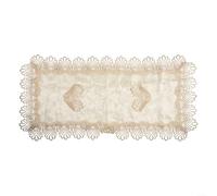 Mantel de encaje tallado hueco vintage para decoración rústica del hogar y ocasiones especiales (6)