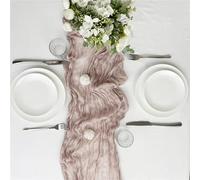 Mantel de gasa for bodas, camino de mesa de gasa fina for decoración de mesas de comedor en el hogar y fiestas.(Hazelnut)