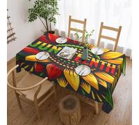 Mantel de Girasoles para el Mes de la Historia Afroamericana, Ideal para Comedor, Cocina, Fiestas de cumpleaños, Buffet, Fiestas, Patio, Camping, 137 x 183 cm.