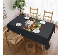 Mantel de Girasoles para el Mes de la Historia Afroamericana, Ideal para Comedor, Cocina, Fiestas de cumpleaños, Buffet, Fiestas, Patio, Camping, 137 x 183 cm.