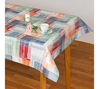 Mantel de Hule Huletec. Lámina Superior 100% PVC Antimanchas y Base de Algodón. (LIDA Red, 140_x_100_cm)