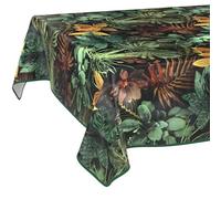 Mantel de Hule Lavable, fácil de Limpiar, Impermeable, Efecto Loto, para jardín, 240 x 140 cm, con Dobladillo (Ribeteado)