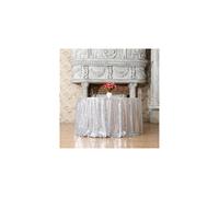 Mantel de lentejuelas Eternal Beauty, brillante, para bodas, fiestas, decoraci?n navide?a, redondo, con purpurina (120"""""""" plateado)