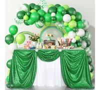 Mantel de lentejuelas verdes B-COOL para Navidad, con purpurina, ideal para decorar mesas de cumplea os, graduaciones, carnavales, invierno, D a