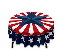 Mantel de mesa 4 de julio con diseño de bandera americana, 180 cm