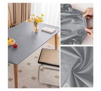 Mantel de Mesa Cuero con Bordes Elásticos, Manteles Rectangular Antimanchas Impermeable, Alfombrilla de Protector de Mesa para Comedor Cocina Salon Oficina Exterior Patio Jardín Comedor(90x160cm,Gray)