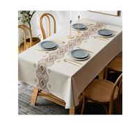 Mantel de Mesa Rectangular Antimanchas 100x160cm, Mantel Impermeable de Hule PVC, Mantel Antimanchas, Mantel Impermeable para Comedor, Jardín, Fiesta, Bodas o Hogar