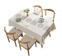 Mantel de Mesa Rectangular Antimanchas 100x160cm, Mantel Impermeable de Hule PVC, Mantel Antimanchas, Mantel Impermeable para Comedor, Jardín, Fiesta, Bodas o Hogar