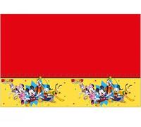 Procos Mantel de Mickey Mouse como decoración para fiestas de cumpleaños infantiles y fiestas temáticas, tamaño: 120 x 180 cm, fácil de limpiar, reutilizable, mantel de mesa de cumpleaños infantil
