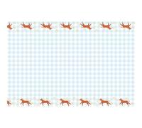 Mantel de papel de 180 x 120 cm - Mantel de papel a cuadros con patrón de caballos - Mantel de mesa como mantel para fiestas de cumpleaños infantiles, cumpleaños, fiestas, decoración de fiestas y