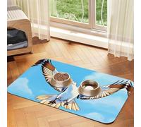 Mantel de piel absorbente para mascotas con diseño de gaviotas en vuelo, apto para perros o gatos