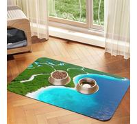 Mantel de piel absorbente para mascotas con diseño de isla en el océano, adecuado para perros o gatos