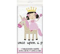 Mantel de Plástico - 2,13 m x 1,37 m - Fiesta de Princesa y Unicornio