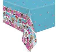 Unique- LOL Surprise Mantel de plástico-2,13 MX 1,37 m-Fiesta, estampado, Multicolor, 2.13 m x 1.37 m (20903)
