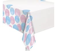 Mantel de plástico Multicolor para Fiesta de revelación de género Vibrante (137 cm x 213 cm), Resistente a derrames y diseño Atrevido, Gran Sorpresa, 1 Unidad