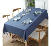 Mantel de plástico rectangular sin arrugas para cocina y comedor, 140 x 180 cm, ideal para eventos en interiores y exteriores, elegante decoración de mesa