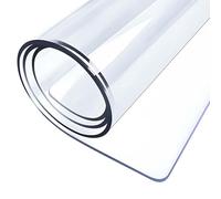Mantel de plástico rectangular transparente, mantel de PVC para cocina, escritorio, mesa de comedor, 2 mm de grosor, 70 x 260 cm, duradero, fácil de limpiar, protección elegante
