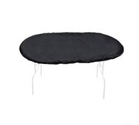 Mantel de póquer resistente a la intemperie para mesas ovaladas, tela Oxford 210D con dobladillo ajustable para un ajuste seguro (negro)