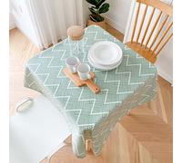 Mantel de PVC lavable impermeable para mesas de cocina y exteriores, fácil de limpiar, 80 x 80 cm, protector de mesa FS 03