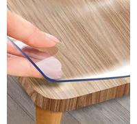 Mantel de PVC transparente de 1,5 mm, impermeable, rectangular, protector para mesa de noche de oficina, tocador, 30 x 60 pulgadas, fácil de limpiar, resistente a los arañazos