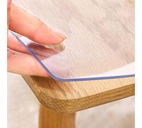 Mantel de PVC transparente, impermeable, resistente a los arañazos y al calor, para mesas de comedor, 1 mm/2 mm de grosor, 160 x 180 cm, película protectora para uso doméstico y restaurante