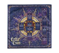 Mantel de tarot de astrología, tela gruesa de altar místico, tela de tarot celta, tapiz de tela de altar místico para lectura de tarjetas, mantel de tarot plegable portátil para camping, decoración