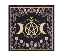 Mantel de Tarot de Fase Lunar, Tela Suave, Multiusos, Ideal para entusiastas del Tarot, consejeros, reuniones Familiares, 75 x 75 cm