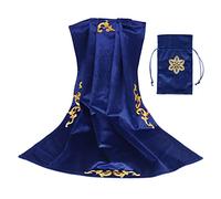 Mantel de tarot de terciopelo con bolsa, diseño de oráculos, adivinaciones, juego de mesa, accesorios para juegos de mesa, mantel para leer, bolsa cuadrada de terciopelo