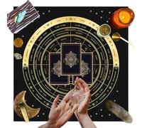 Mantel de tarot, tela cuadrada de tarot de bruja, delicada almohadilla de oráculo de astrología, tapete de terciopelo elegante para leer tarot