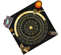 Mantel De Tarot - Tela De Tarot Mística Para Lecturas, Manteles De Adivinación Cuadrados, Mantel De Adivinacón De Terciopelo, Adivnación, Cartas De Oráculo, Brujería, Prácticas Paganas Y Espirituale