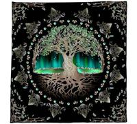 Mantel de tarots Árbol de las vidas, astrología, altares, tela, adivinaciones, tarjetas, mantel, tapiz, decoración, suministros de brujería, árbol de la vida, tarots, tarjetas, mantel espiritual
