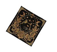 Mantel de tarots con diseño de estrellas y flores, diseño de tarjeta de adivinaciones, tapiz de astrología, brujería, decoración de cubierta con patrón de flores de estrella, tarots, mantel espiritual