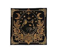 Mantel de tarots con diseño de estrellas y flores, diseño de tarjeta de adivinaciones, tapiz de astrología, brujería, decoración de cubierta con patrón de flores de estrella, tarots, mantel espiritual