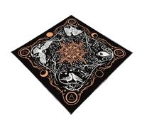Mantel de tarots con diseño de pájaro y luna, tarjeta de adivinaciones, tapiz, astrología, brujería, decoración de cubierta, altares, tarots, tarjeta de tela
