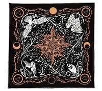 Mantel de tarots con diseño de pájaro y luna, tarjeta de adivinaciones, tapiz, astrología, brujería, decoración de cubierta, altares, tarots, tarjeta de tela